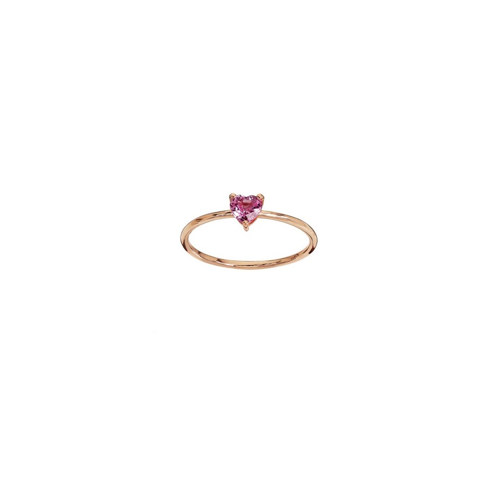 Anello con zaffiro rosa a cuore [db7a60f9]