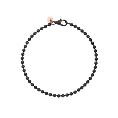 Bracciale Bollicine in acciaio e pvd nero [4c0ee07e]