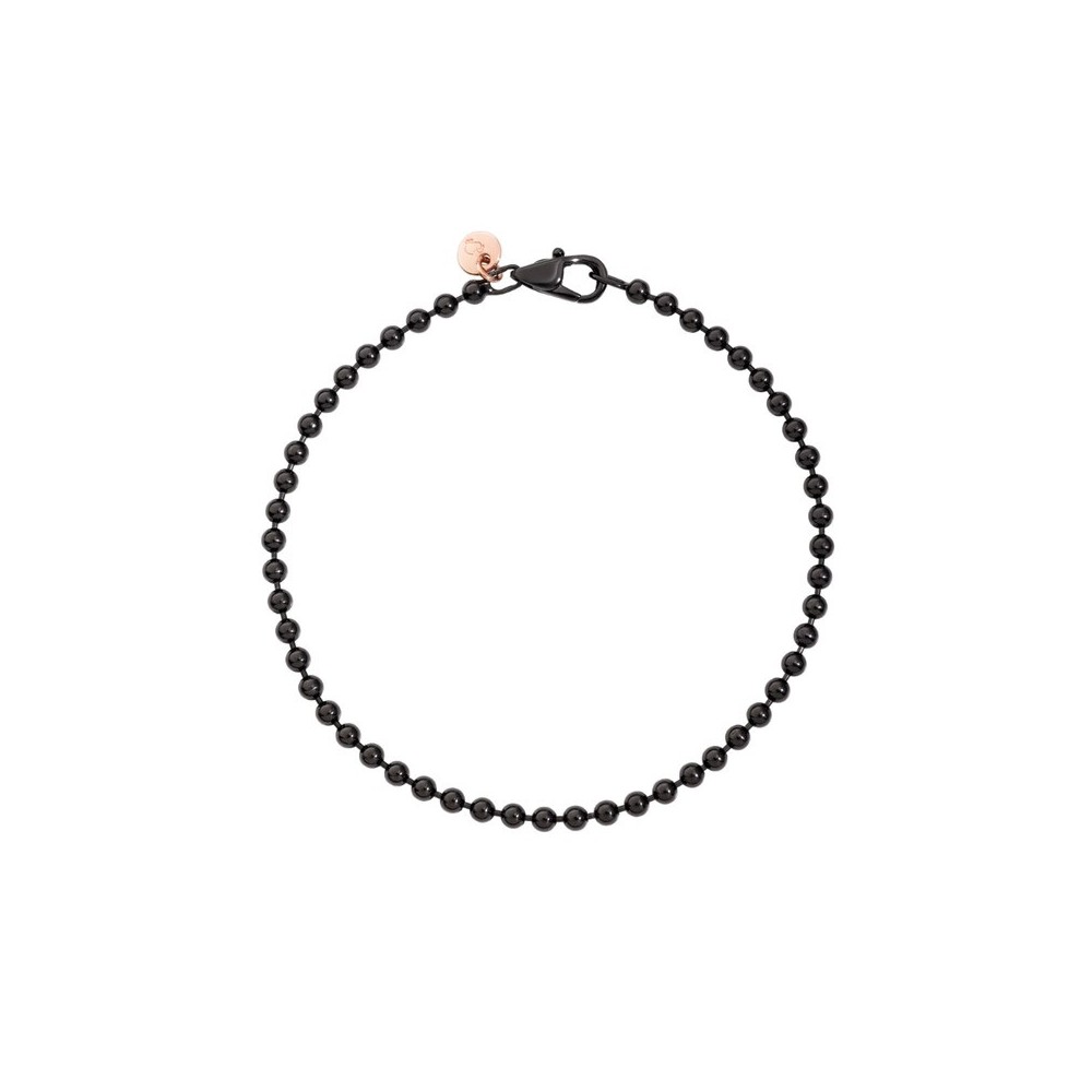 Bracciale Bollicine in acciaio e pvd nero [4c0ee07e]