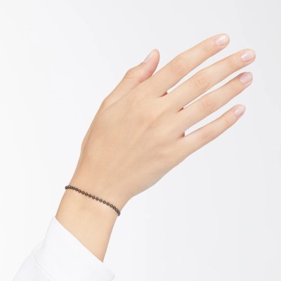 Bracciale Bollicine in acciaio e pvd nero [9528a373]