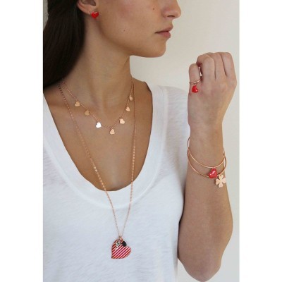 Collana Girocollo con Sette Cuori Pendenti [c42af2ba]