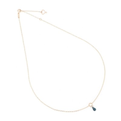 Girocollo oro 18kt con Topazio blu [92bc9beb]