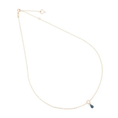 Girocollo oro 18kt con Topazio blu [92bc9beb]