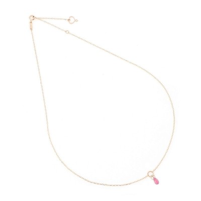 Girocollo oro rosa 18kt Tormalina rosa [e27411f6]