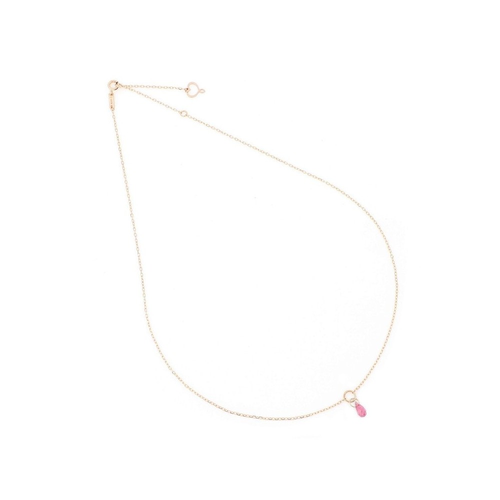 Girocollo oro rosa 18kt Tormalina rosa [e27411f6]