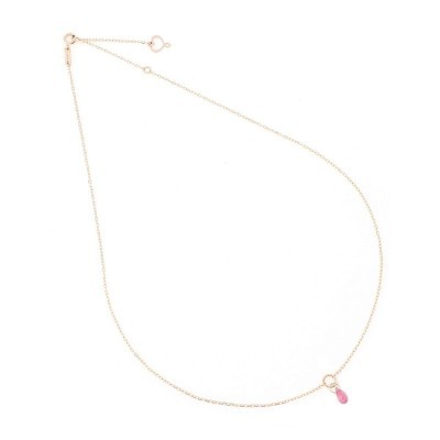 Girocollo oro rosa 18kt Tormalina rosa [e27411f6]