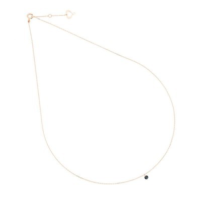 Girocollo oro 18kt diamante nudo nero [86540c2b]