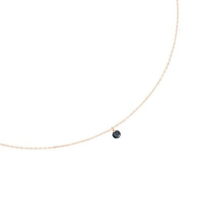 Girocollo oro 18kt diamante nudo nero [5f724f26]