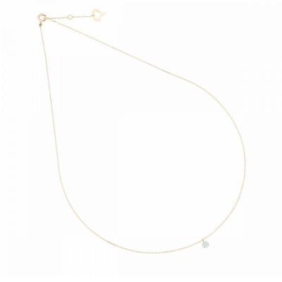 Girocollo oro 18kt e diamante nudo 0,15ct [31ce61f7]
