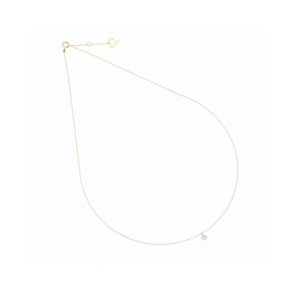 Girocollo oro 18kt e diamante nudo 0,15ct [31ce61f7]
