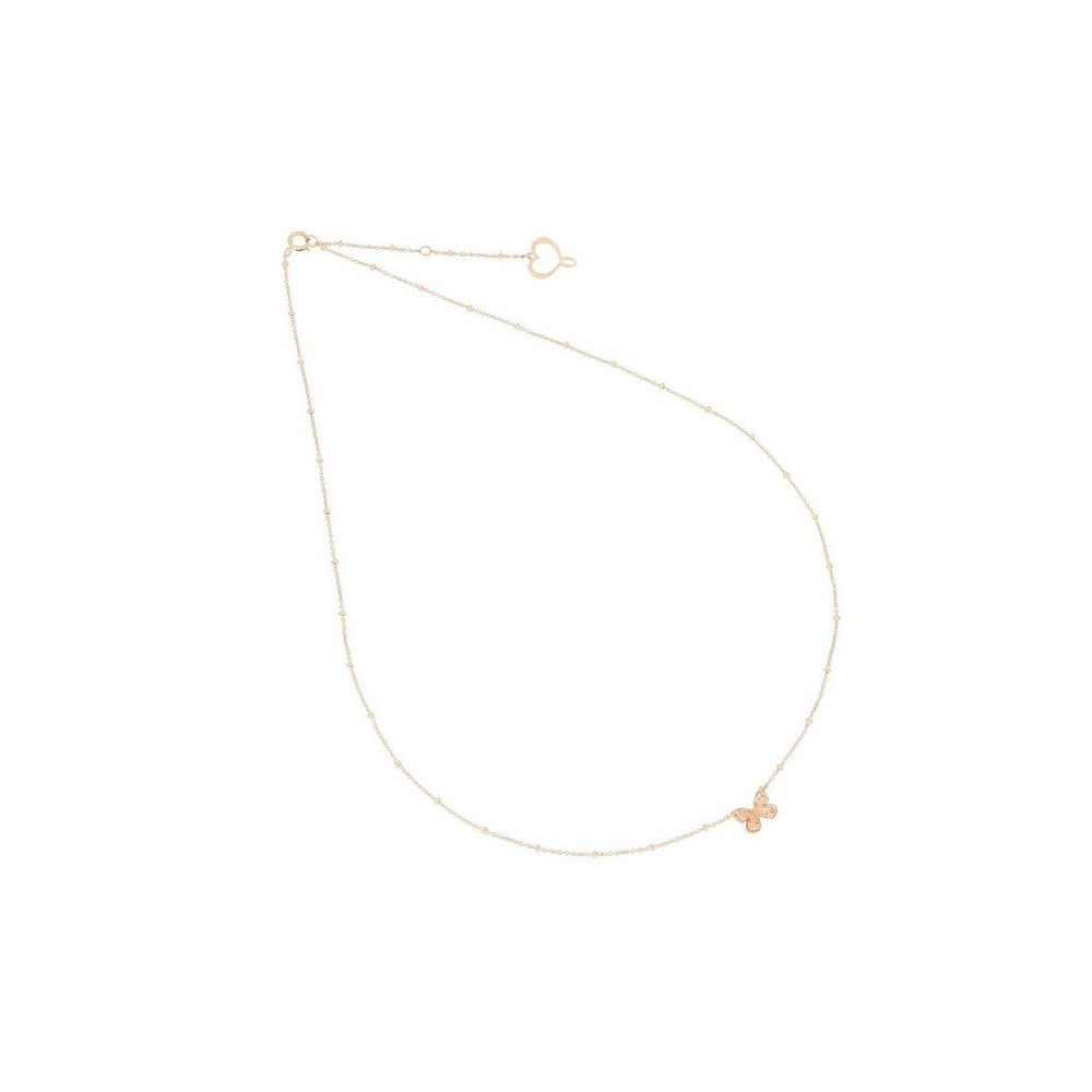 Girocollo Papillon oro 18kt farfalla rosa [b236b052]
