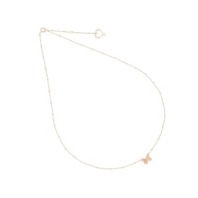 Girocollo Papillon oro 18kt farfalla rosa [b236b052]