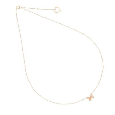 Girocollo Papillon oro 18kt farfalla rosa [b236b052]