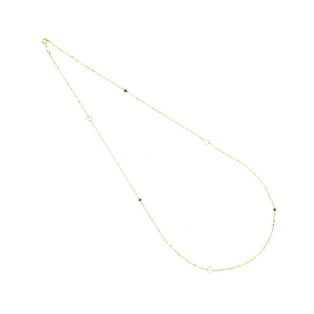 Girocollo oro 18kt cuori Maman Petit diamanti [47f21729]