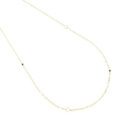 Girocollo oro 18kt cuori Maman Petit diamanti [9ed45424]