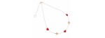 Choker con 3 Cuori In Smalto Rosso e 2 Stelle [ce7c0876]