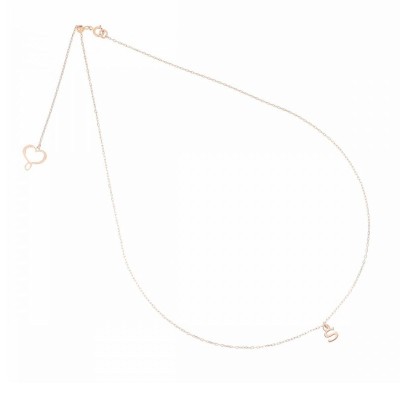 Girocollo oro rosa 18kt Lettering S [0b83fc71]
