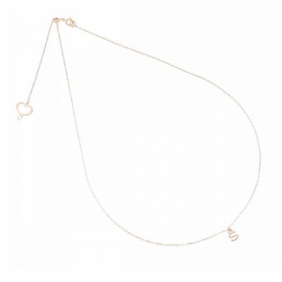Girocollo oro rosa 18kt Lettering S [0b83fc71]