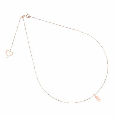 Girocollo oro rosa 18kt bambino pendente [60bf2d1d]