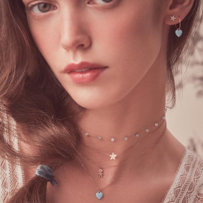 Girocollo oro rosa 18kt bambino pendente [60bf2d1d]