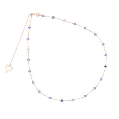 Girocollo Drops oro rosa 18kt Tanzanite [9763ef92]