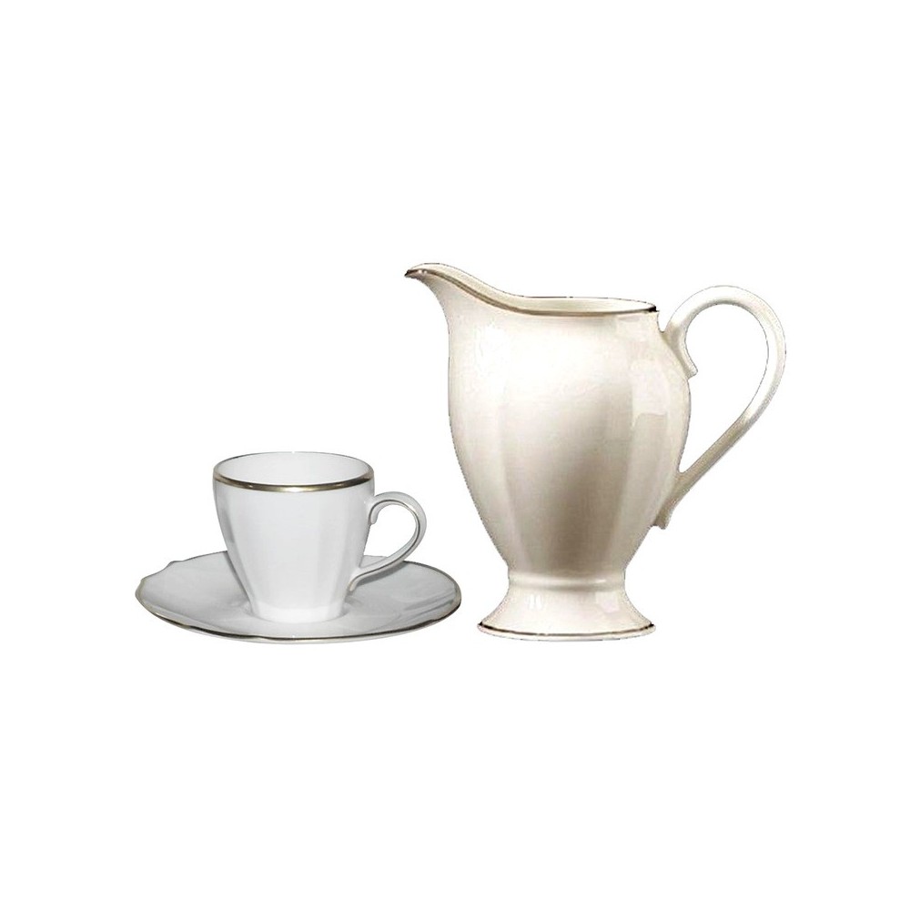 Set caffè 15 pezzi Duchessa filo platino [eb2b0e6b]