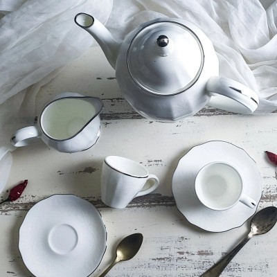 Set caffè 15 pezzi Duchessa filo platino [85108c62]