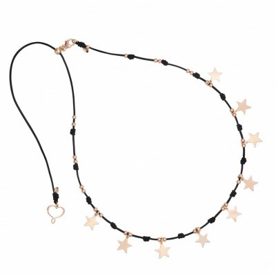 Girocollo filo nero 9 stelle pendenti [57f19b4a]