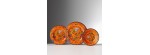 Piatto frutta Pancale Arancio 23 cm [e1e05454]