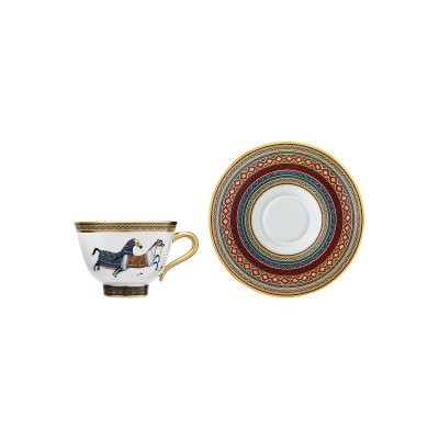 Tazza tè con piattino n° 2 Cheval d’Orient [082ed18c]