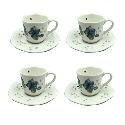Set caffè 4 pezzi e caffettiera Butterfly Meadow [c64676d0]