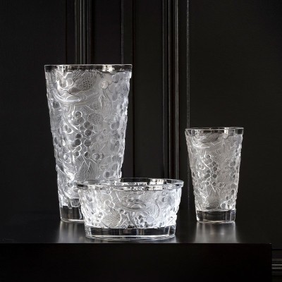 Vaso Merles Et Raisins [f9e2469e]