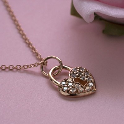 Collana Charm lucchetto e diamanti [c58e8df0]