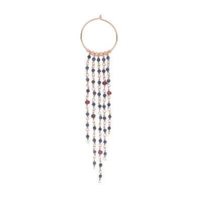 Orecchino cerchio con cascata Zaffito e Granato [6fd5be09]