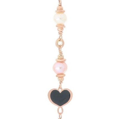 Orecchino perle e cuore nero [546bed20]