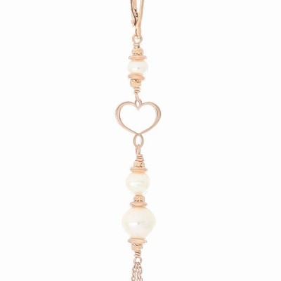 Oreccino perle bianche cuore Maman [7a310870]