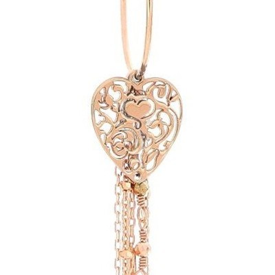 Orecchino cerchio Cuore Vittoriano e catene [39fd7d46]