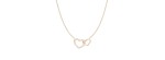 Collana due cuori incrociati e cuore di diamanti [df71abe4]