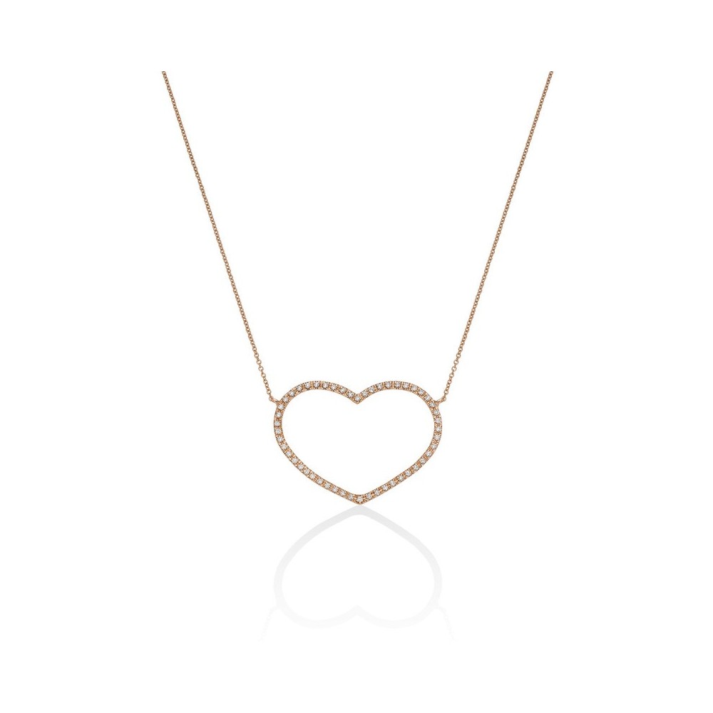 Collaba cuore filo diamanti oro 18k [116037cc]