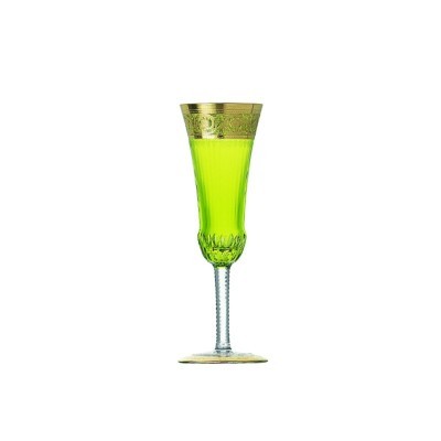 Flute Champagne Verde Chiaro Thistle Oro [608ef882]