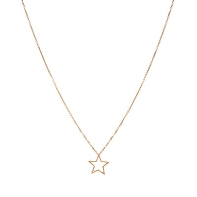 Collana con stella a filo piatto 18kt [c208e355]