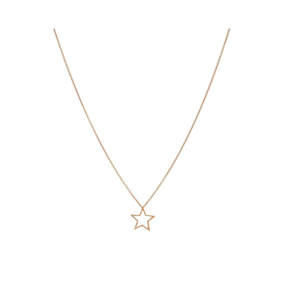 Collana con stella a filo piatto 18kt [c208e355]