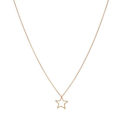 Collana con stella a filo piatto 18kt [c208e355]