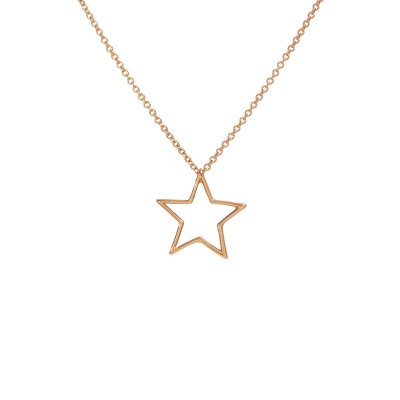 Collana con stella a filo piatto 18kt [1b2ea058]