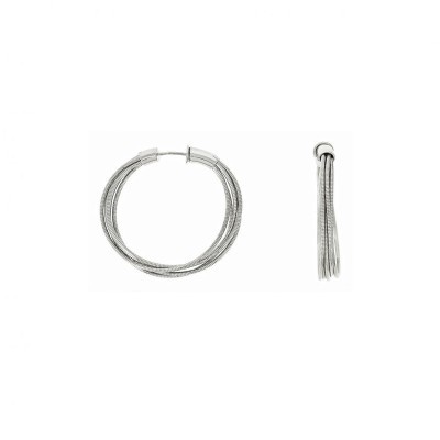 Orecchini Dna Spring Lucido Rodio [a553abad]