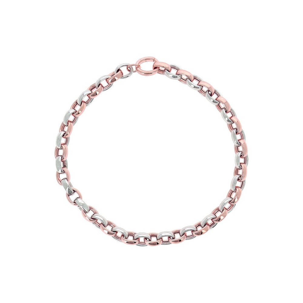 Collana Lucido rosa Rodio Elegance Rolò [da77185b]