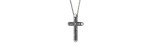 Collana Croce in oro nero e diamanti [2f01dccd]