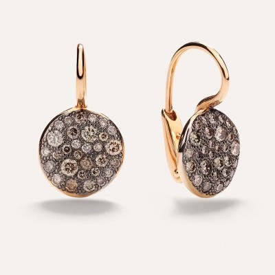 Orecchini Sabbia Oro rosa Diamanti Brown [5487ec8f]