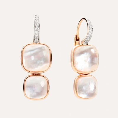 Orecchini Nudo Pendenti Topazio Bianco [45d600d5]