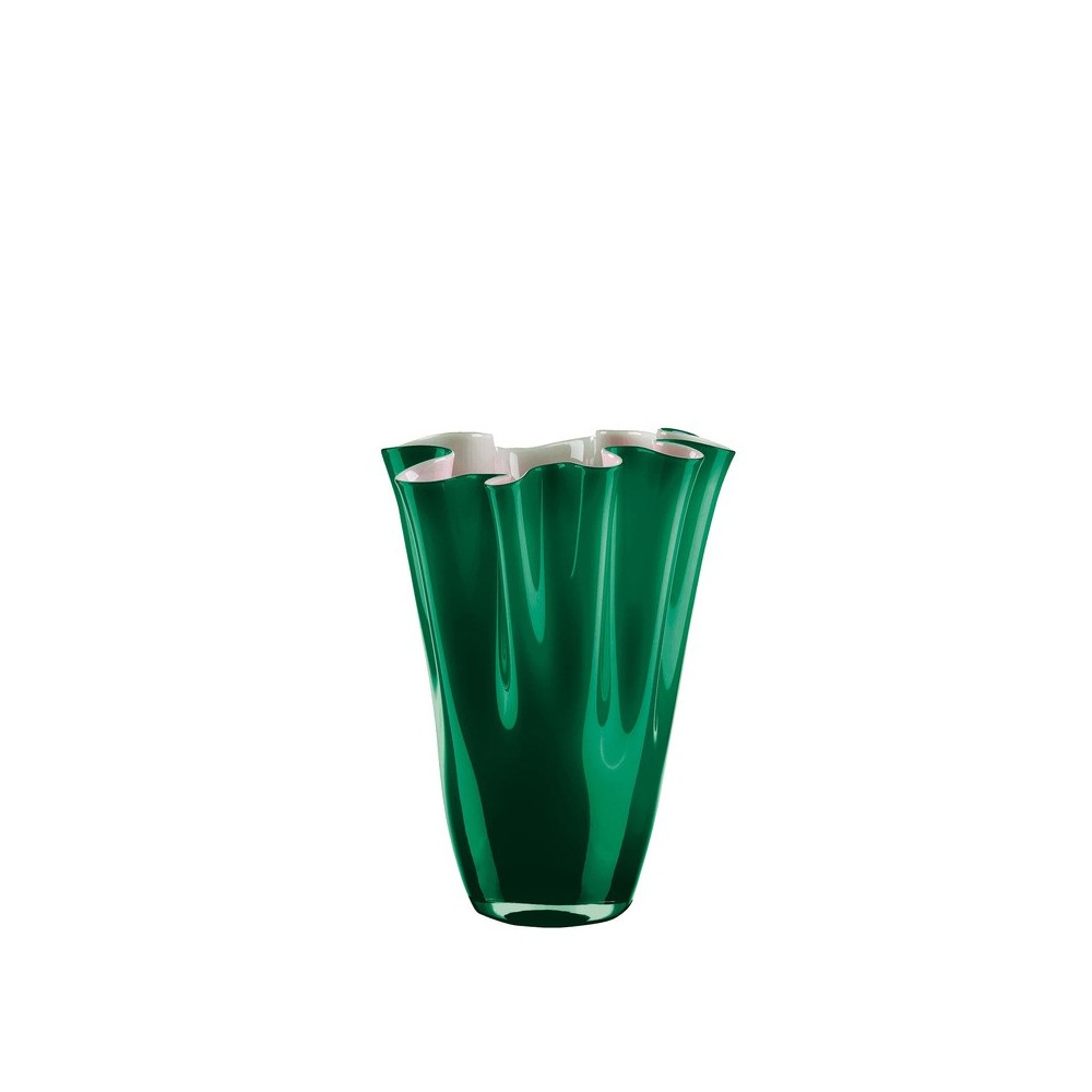 Vaso Wave Opale verde bosco 30 cm [65fee463]